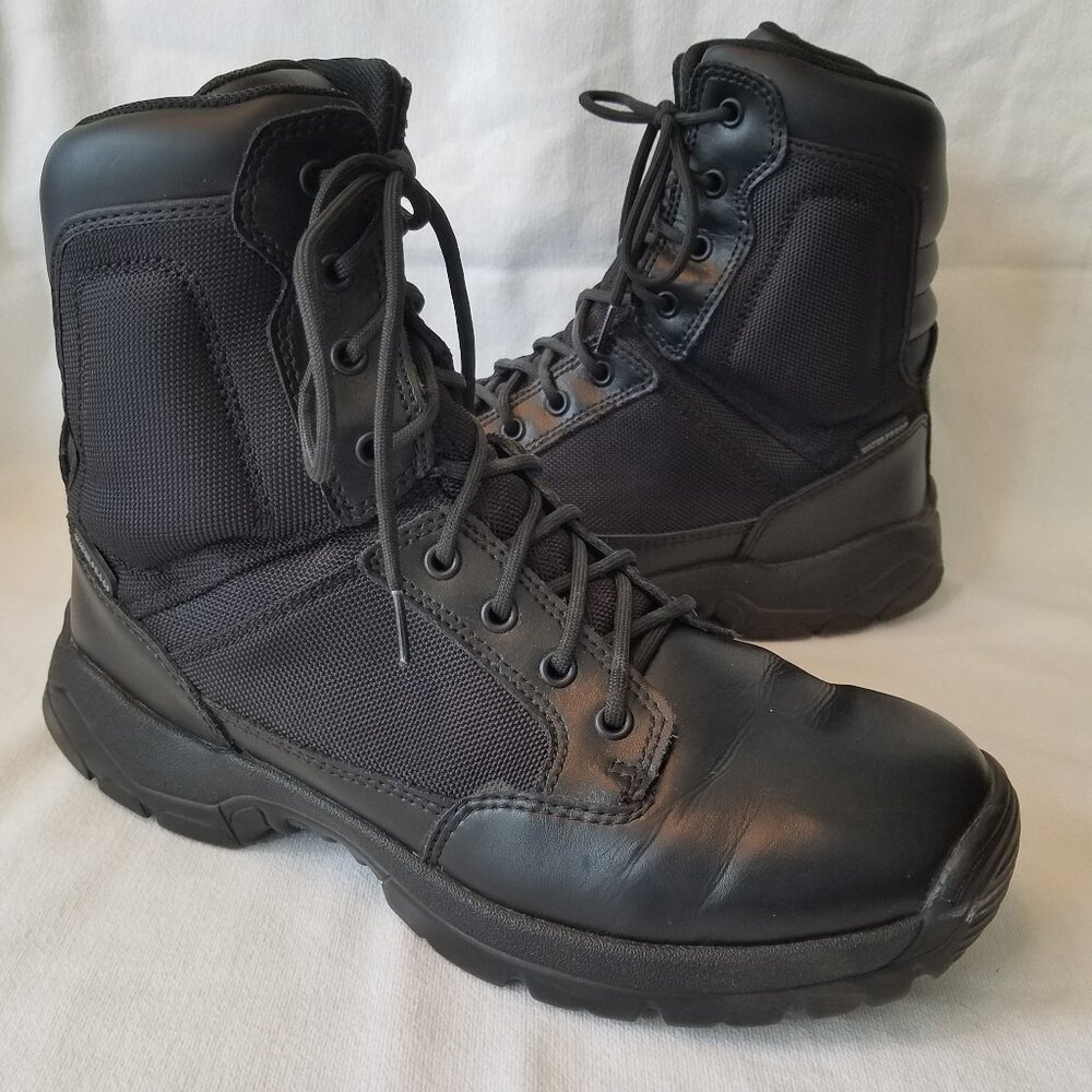 Interceptor Tactical Boots Side Zip Size 10 Black Combat Men’s EUC